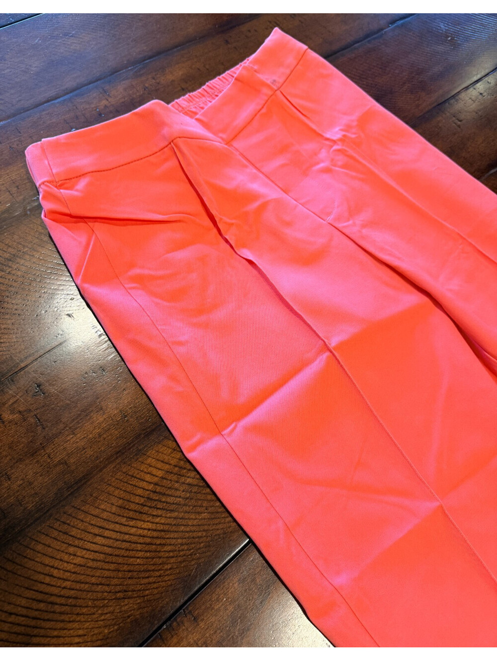 Isaac Mizrahi Live 24/7 Stretch Pedal Pusher Pants Bright Coral Tall Size 8